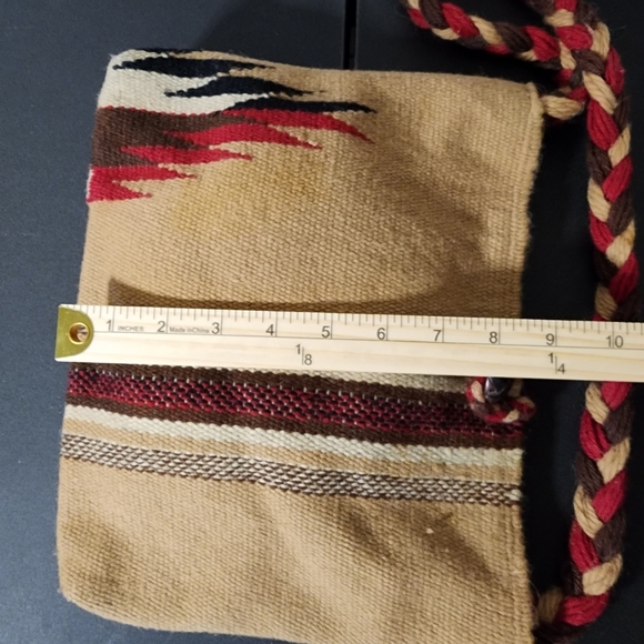 Ortega's-100% All Wool Vintage Handwoven Purse made in Chimayo, NM - Picture 11 of 16
